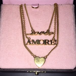 Gold Juicy Couture 3-in-1 necklace